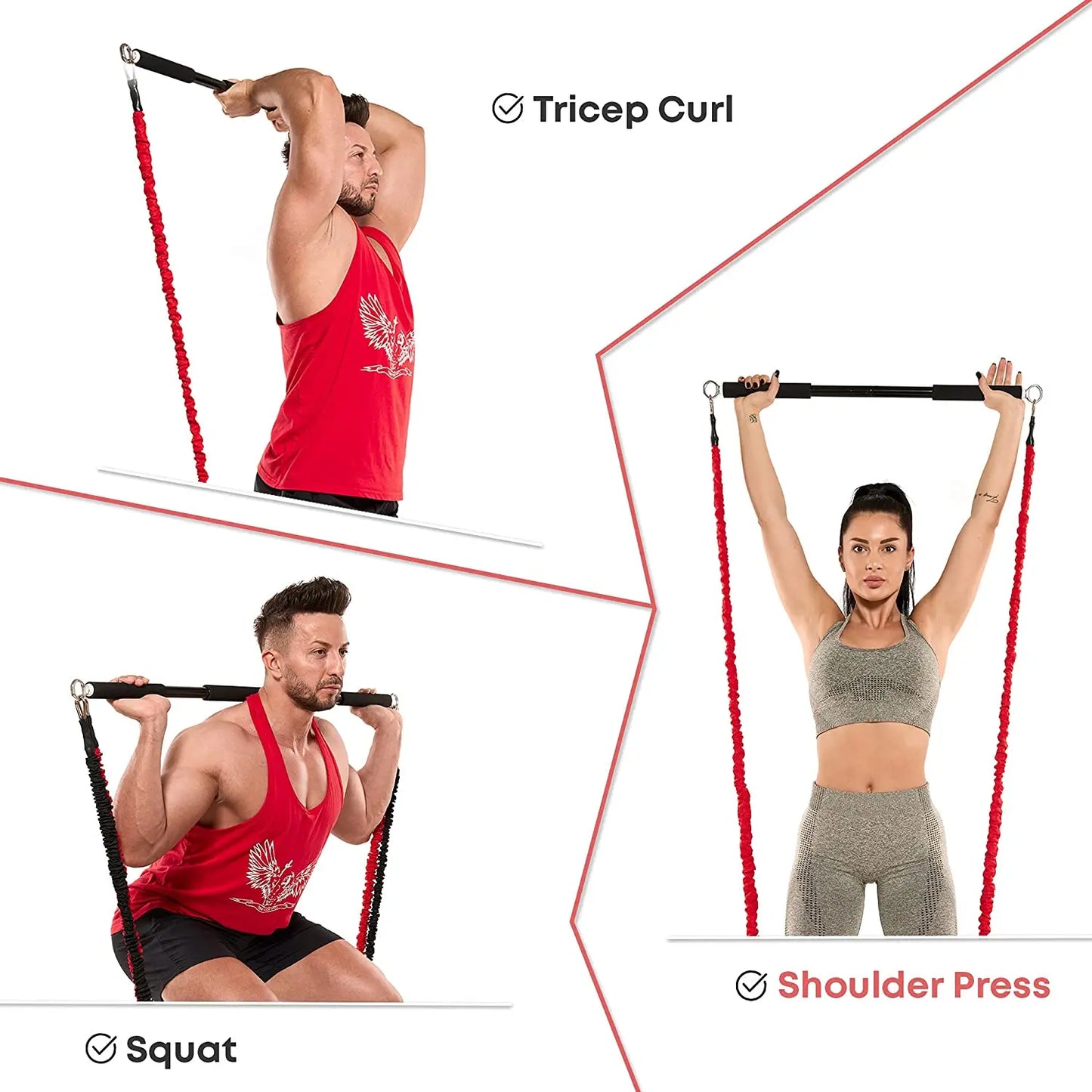 Barra de Musculação Profissional para Bandas de Resistência – O Teu Ginásio Compacto
