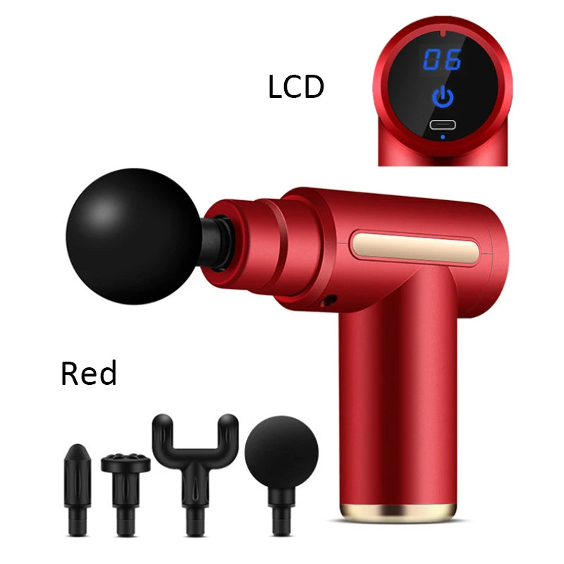 MINI Pistola de Massagem Profissional Ziqing – Ecrã LCD e Percussão Profunda