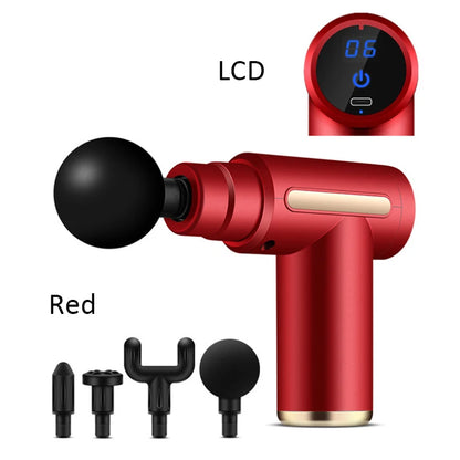 MINI Pistola de Massagem Profissional Ziqing – Ecrã LCD e Percussão Profunda