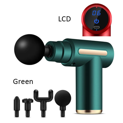 MINI Pistola de Massagem Profissional Ziqing – Ecrã LCD e Percussão Profunda