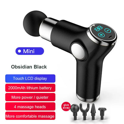 MINI Pistola de Massagem Profissional Ziqing – Ecrã LCD e Percussão Profunda