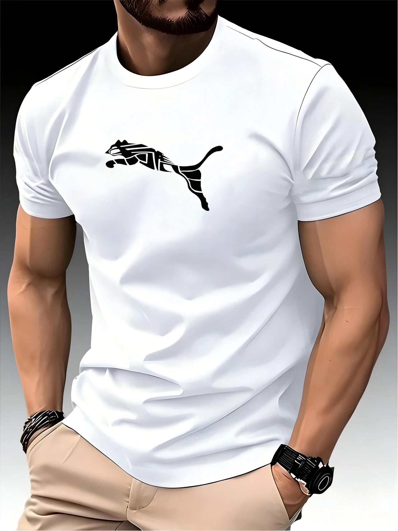 T-shirt de Performance "Fox Leopard" – Tecnologia e Visibilidade