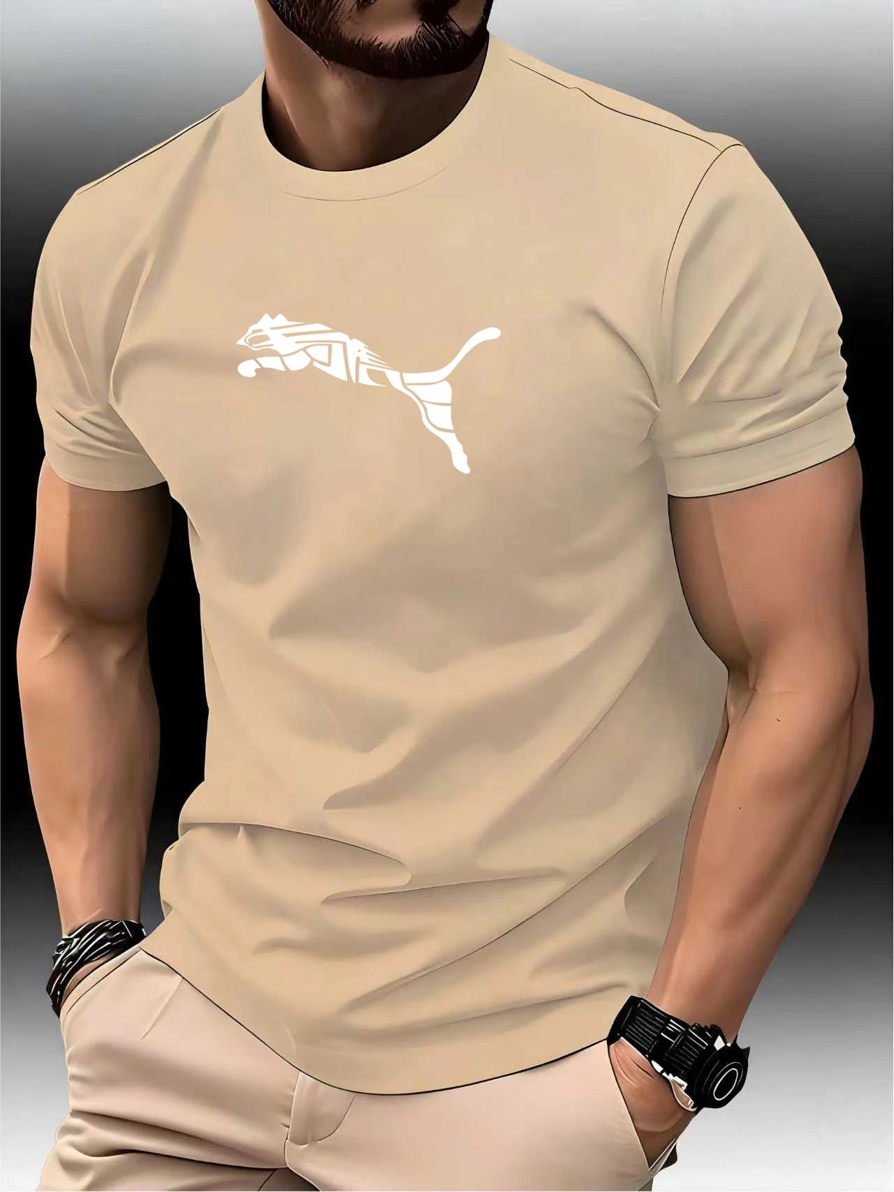 T-shirt de Performance "Fox Leopard" – Tecnologia e Visibilidade