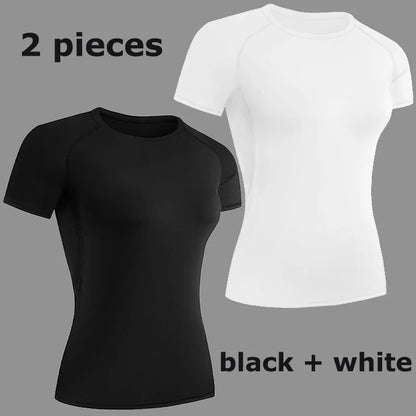 T-Shirt de Compressão Performance feminina – Edição Summer Gym