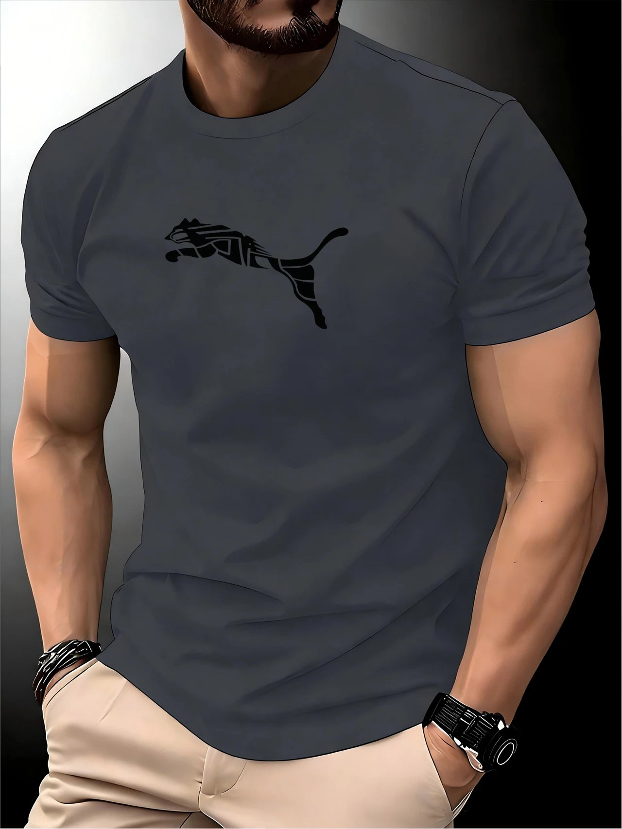 T-shirt de Performance "Fox Leopard" – Tecnologia e Visibilidade