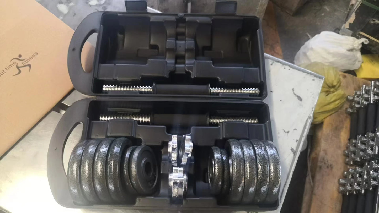 Conjunto de Halteres de Ferro Fundido Pintado – Qualidade Profissional DUTRIEUX