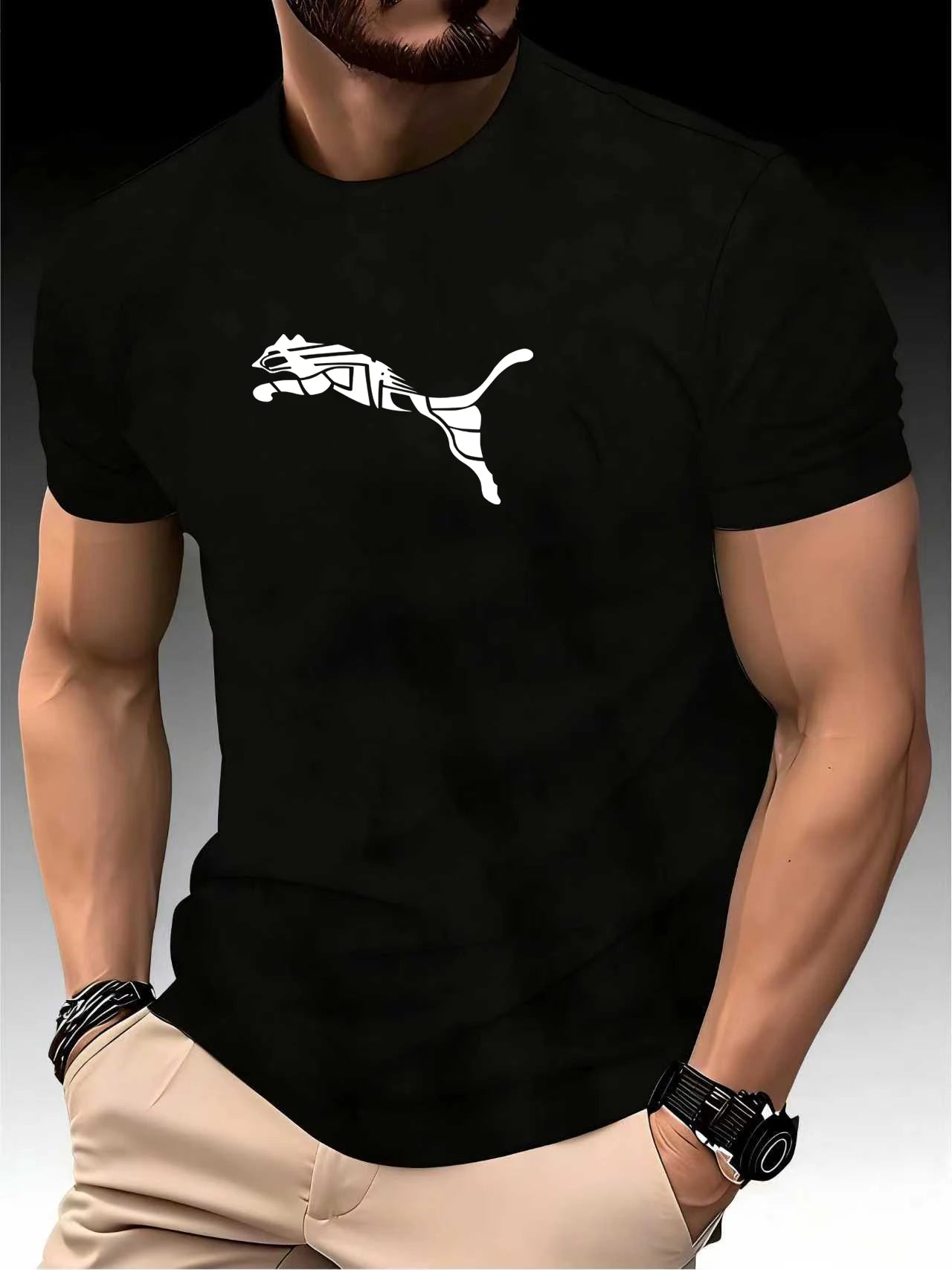 T-shirt de Performance "Fox Leopard" – Tecnologia e Visibilidade