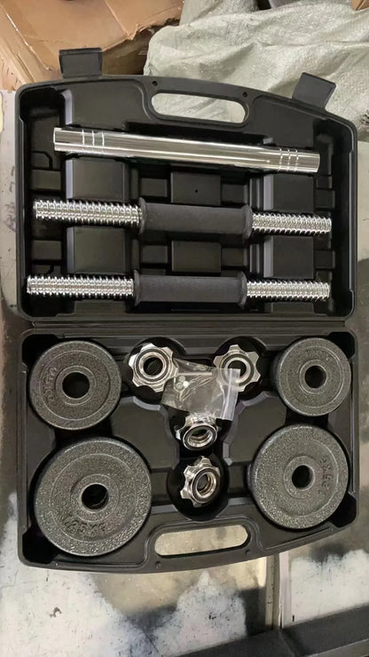 Conjunto de Halteres de Ferro Fundido Pintado – Qualidade Profissional DUTRIEUX