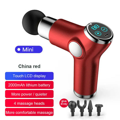 MINI Pistola de Massagem Profissional Ziqing – Ecrã LCD e Percussão Profunda