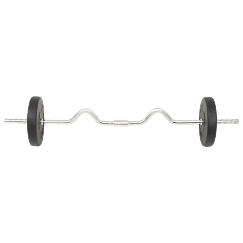 Conjunto de Halteres e Barra de    Musculação – 30 kg