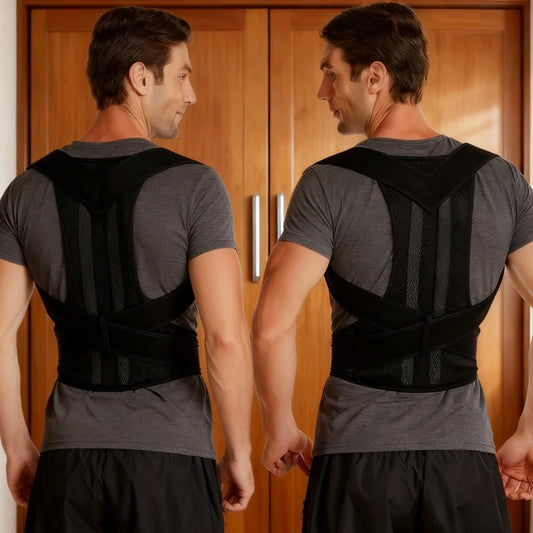 Corretor de Postura Ajustável – Alinhamento e Suporte de Costas e Ombros