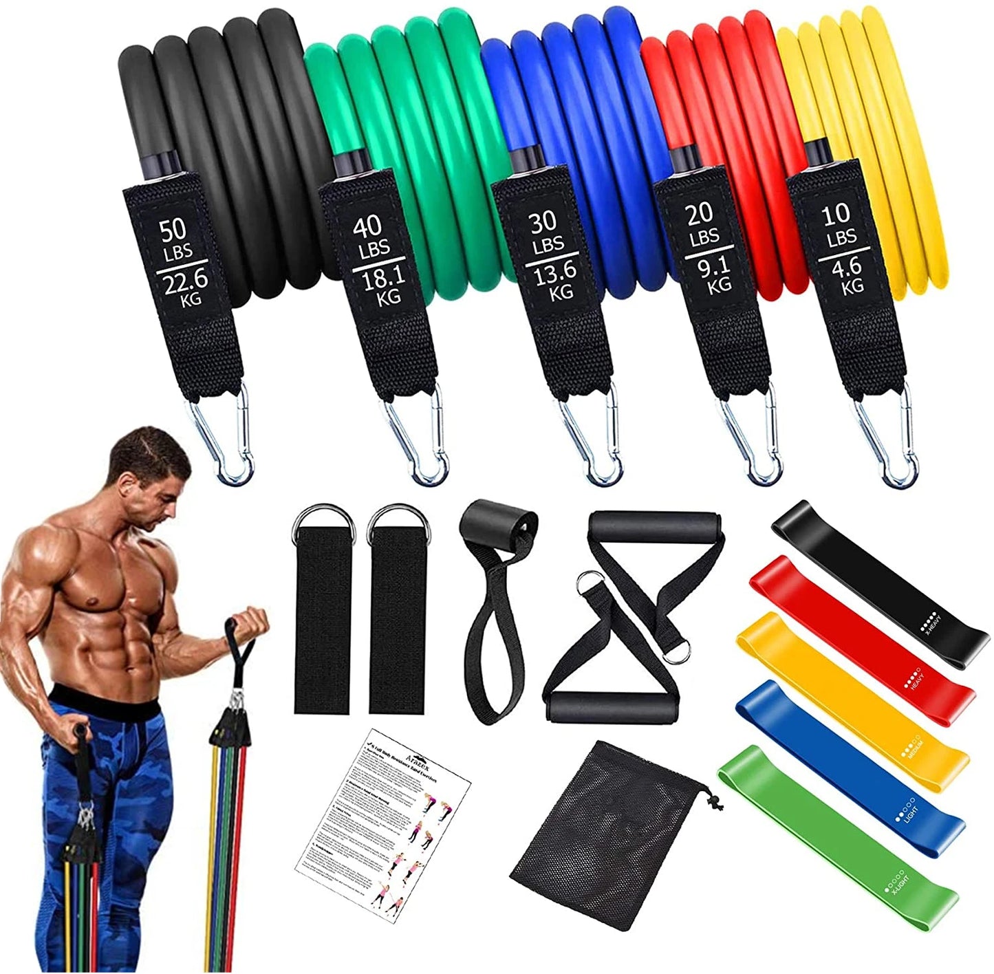 Barra de Musculação Profissional para Bandas de Resistência – O Teu Ginásio Compacto