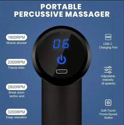 Pistola de Massagem MINI-Muscular Profissional – Relaxamento e Recuperação Total