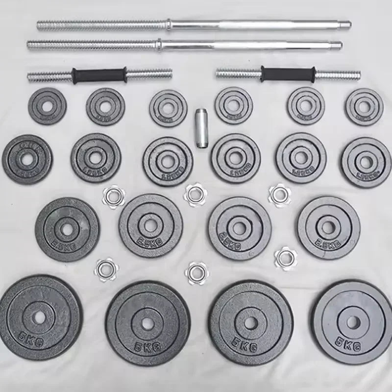Conjunto de Halteres de Ferro Fundido Pintado – Qualidade Profissional DUTRIEUX